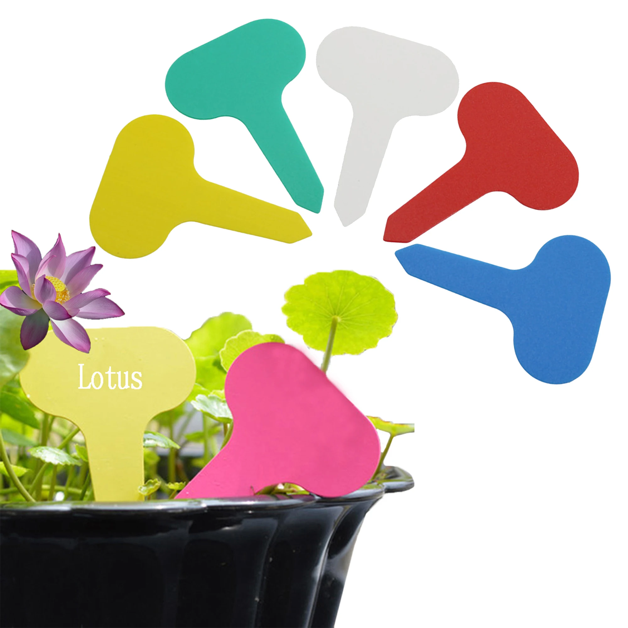 

100 Pcs T-type Nursery Garden Plant Tag Flower Labels Plant Seed Label Pot Marker for Plants DIY Garden Decoration Tools