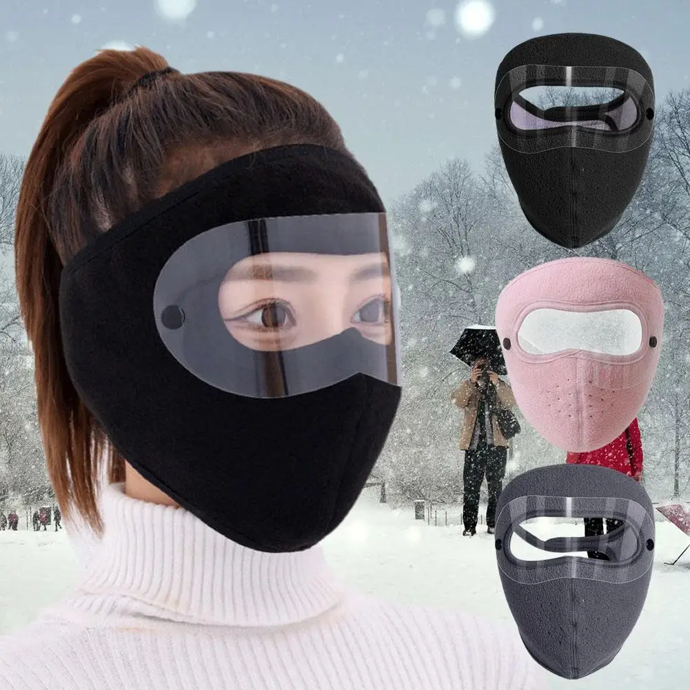 Maschera invernale antivento unisex in pile caldo addensato maschera da ciclismo per moto traspirante con occhiali antiappannamento HD sciarpa calda