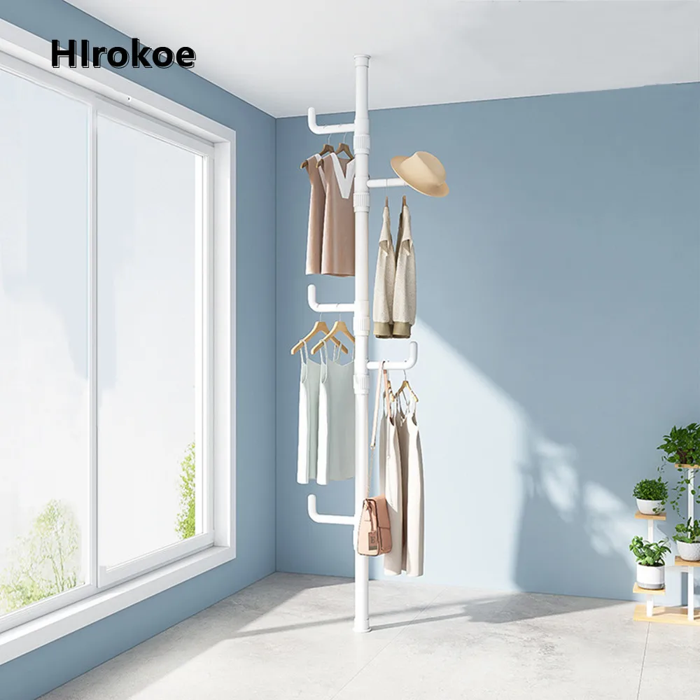 Clothes Rack Floor-Standing Bedroom Living Room Balcony Simple Household Cloth Storage Rack Vertical Storage Rack Coat Hanger