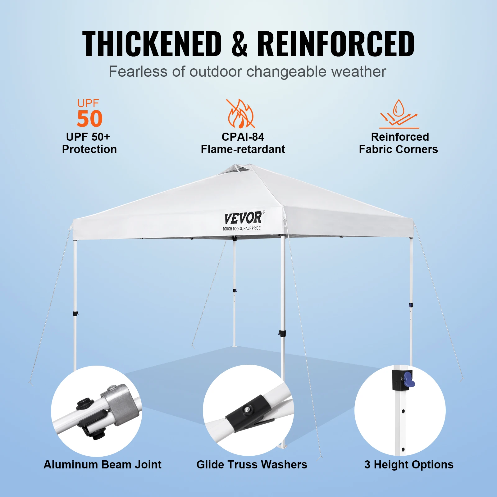 VEVOR-Pop Up Canopy Tent com rolo portátil Bag, Gazebo impermeável, PU, prata revestido Tarp, 4 sacos de areia, Sun Shelter, 250D