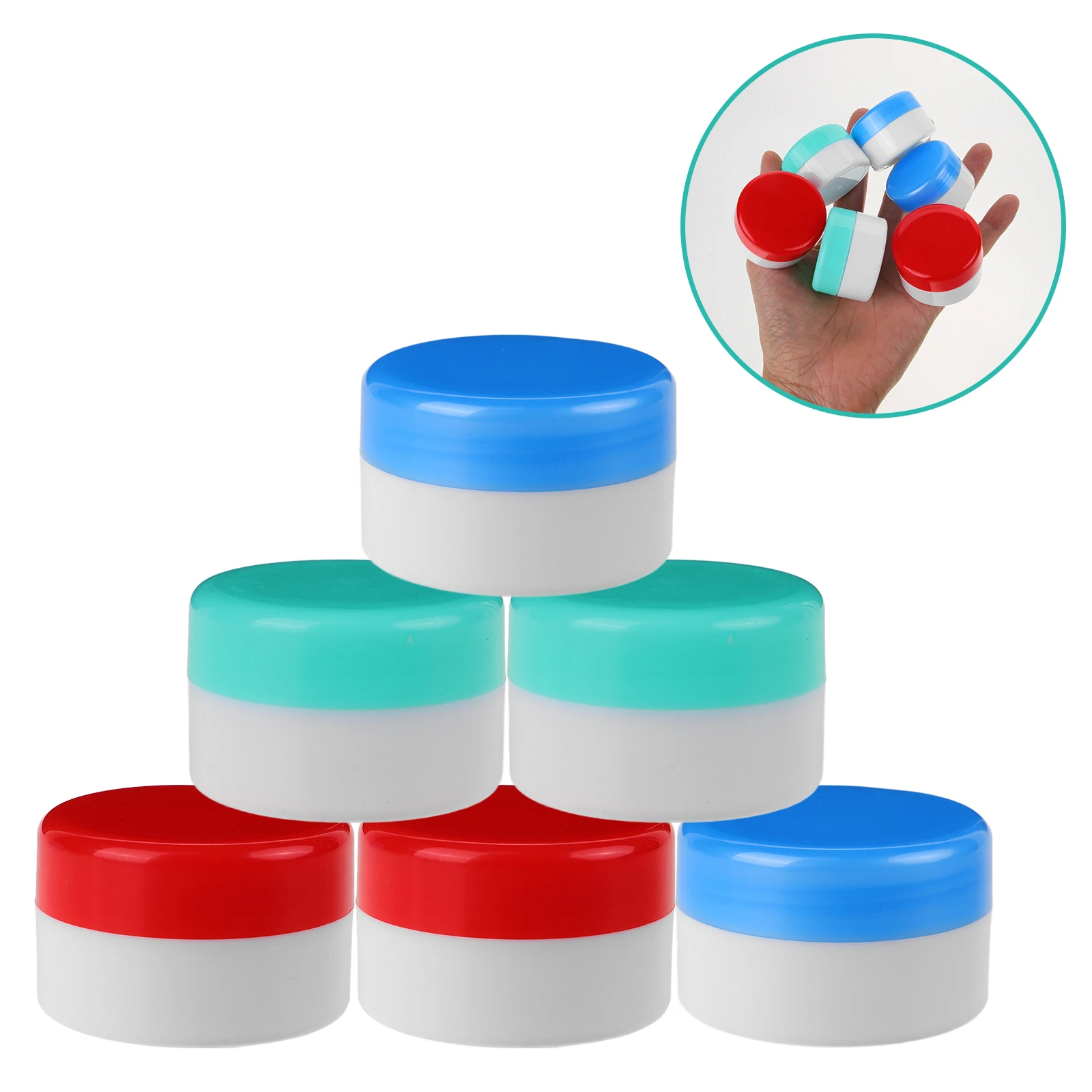 

6pcs Small Containers With Lids Portable Cream Bottles Leak-Proof Lotion Jars Travel Makeup Containers Facial Cream