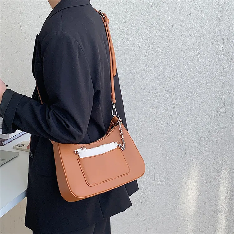 Women's Bag 2022 New Diagonal Straddle Bag Versatile Chain Fashion Niche Creative Color Contrast Single Shoulder Square Bag