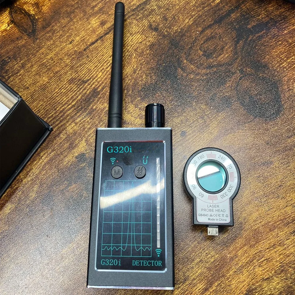 

Портативный антишпионский детектор скрытых устройств, детектор GPS-трекера, лазерная линза + радиочастотный сканер для дома/отеля/путешествий, безопасности конфиденциальности