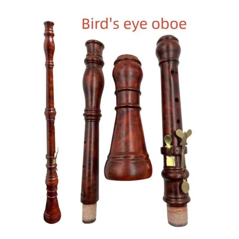 Professional German Baroque style Oboe A-415HZ, Hard Bird's eye wood oboe