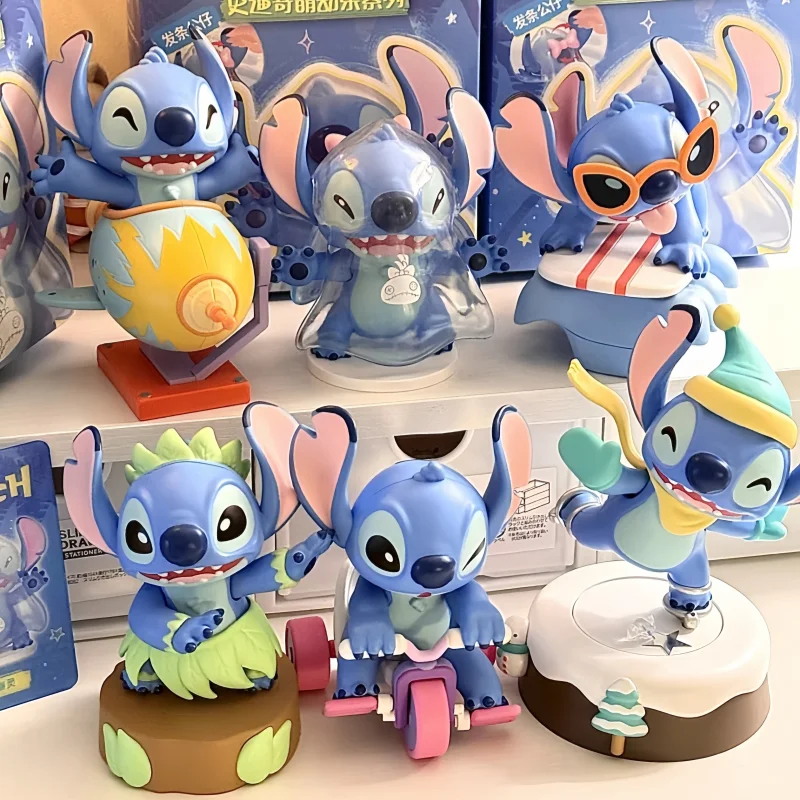 

Подлинная TOPTOY Stitch Cute Series Blind Box Фигурка Стич Аниме Модель Фигурка Автомобиль Торт Украшение Комнаты Игрушки Для Детей Девочек
