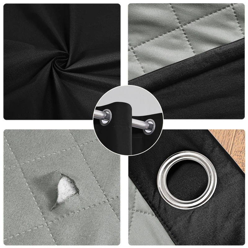 ستارة تعتيم شتوية سميكة حرارية مع بطانة قطنية معزولة مقاومة للرياح لتقليل الضوضاء في غرفة النوم وغرفة المعيشة ستارة Шори #5