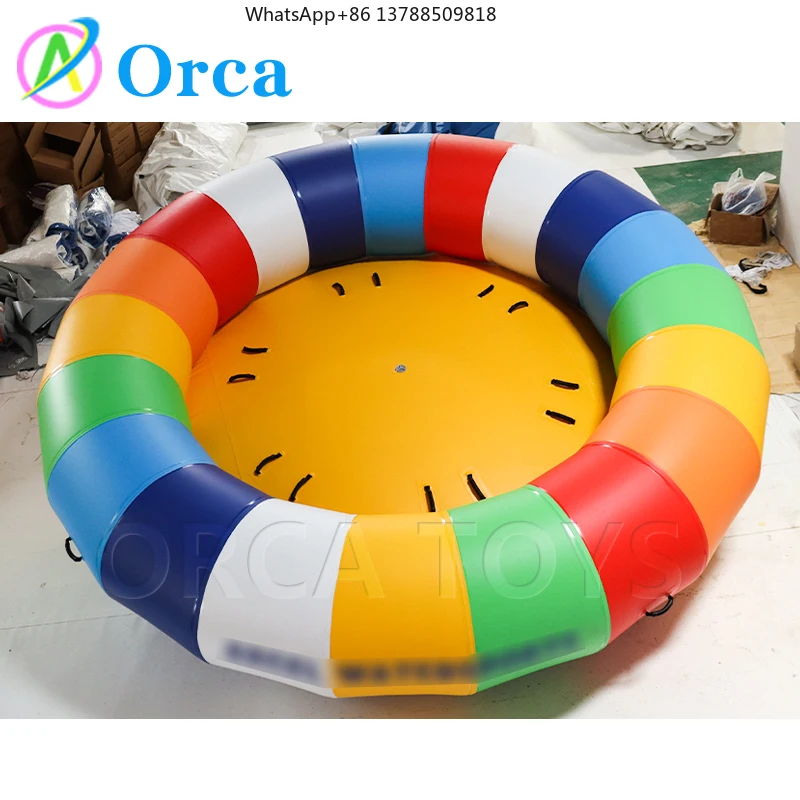 6-Person 10ft Crazy UFO Inflatable Towable Disco Boat Sea Water Outdoor Water Fun Inflatable Water Amusement Facilities