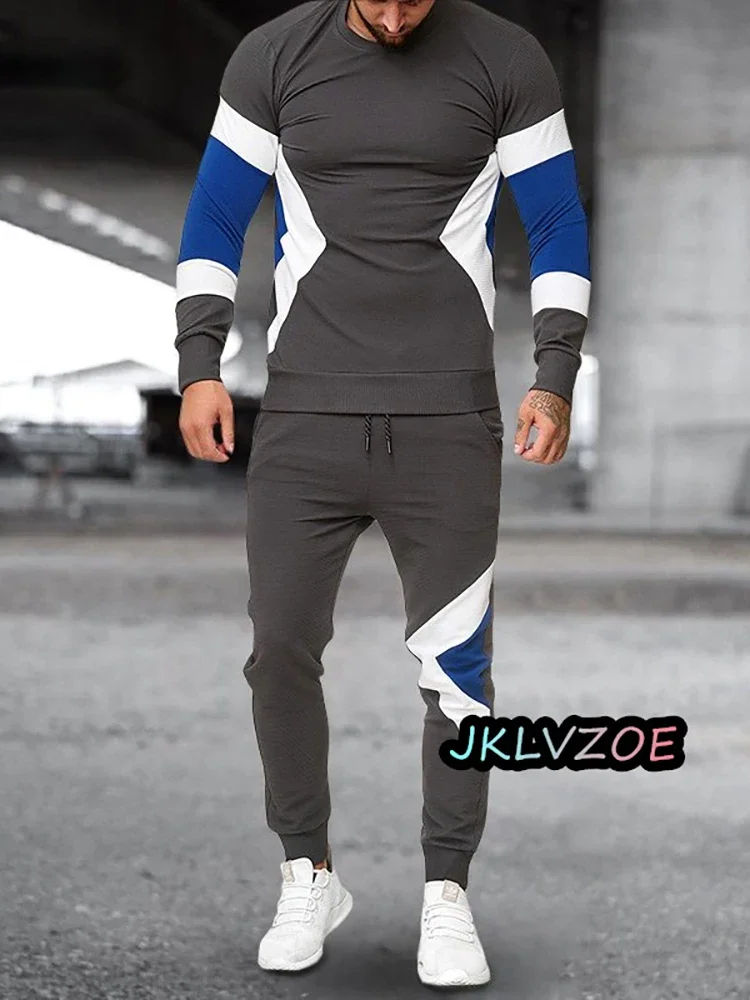 Men\'s Sportswear 3d Print Long Sleeve Pant Suits Streetwear 2024 Autumn Two Piece Sets Oversized Male T Shirt Tracksuits Outfits