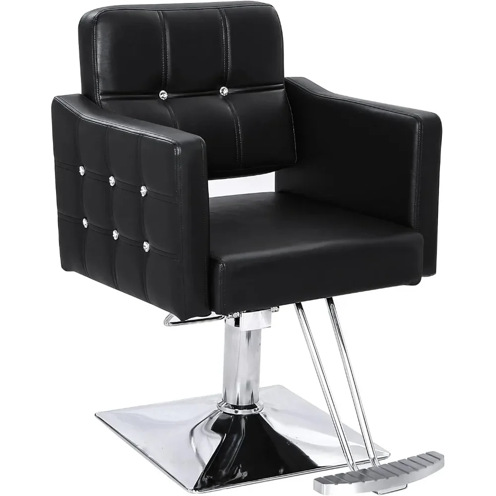 

Hair Salon Chair Hydraulic Barber Chair for Home Barbershop Black, Braiding Chair for Hair Stylist Heavy Duty