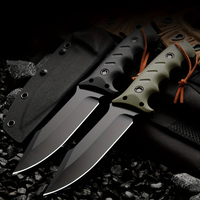 High hardness outdoor military tactical knife, EDC fixed blade and sheath, outdoor jungle survival knife, hunting knife