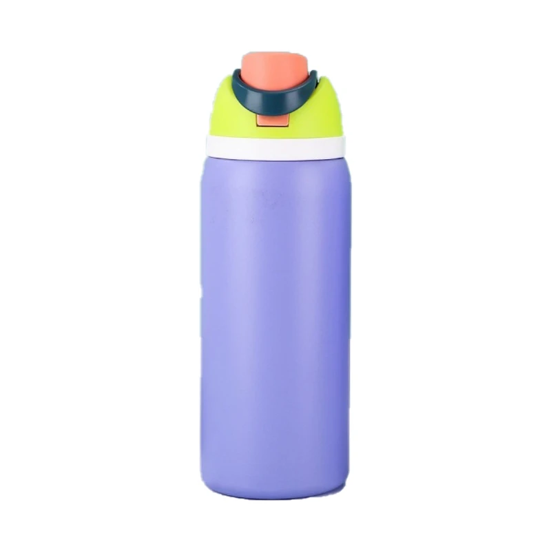 JUSTINLAU Draagbare 19/24/32oz Thermosbeker Vacuümfles Fruitmok Riemfles RVS Reistuit Warm & Koud Houdende Waterfles