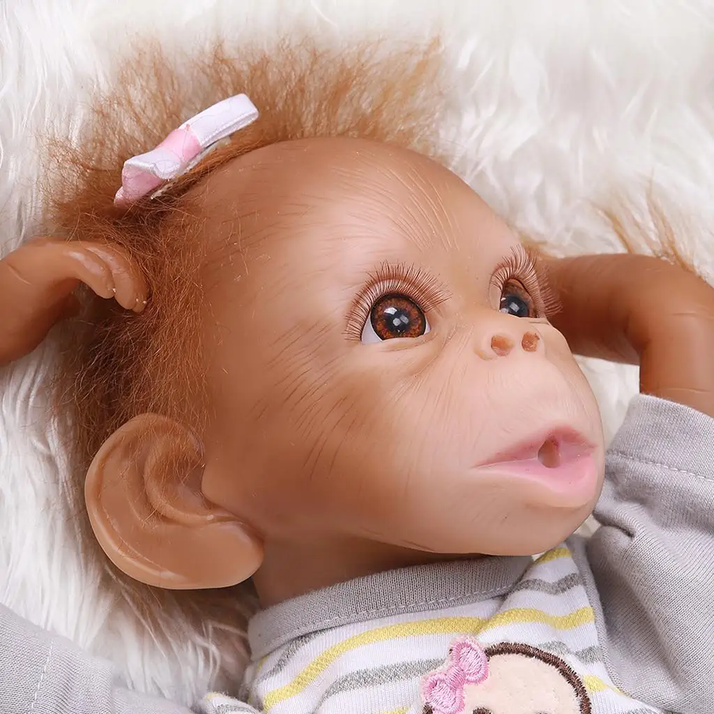 16Inch Monkey Cloth Body Detail Painted Reborn Dolls Children Gift