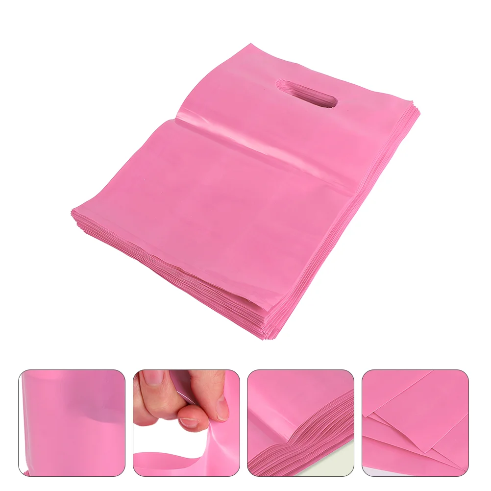 100 Pcs Film Plastic Tote Bag Shopping Birthday Bags for Presents Guest Gift New Material Packing