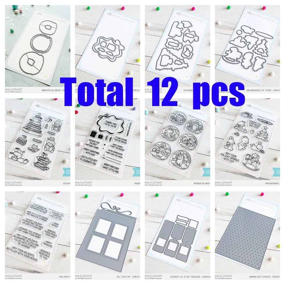 

Swiss Dot Cover - Creative Cuts Holiday Reading Metal Cutting Dies and Stamps for DIY Scrapbook Greeting Cards October 2025 New