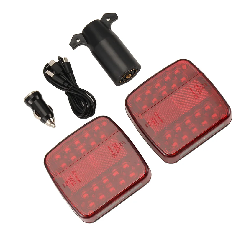

Wireless Magnetic LED Truck Tail Light(2Pcs), Trailer Rear Signal Warning Brake Light,For Caravans Campers Lorry