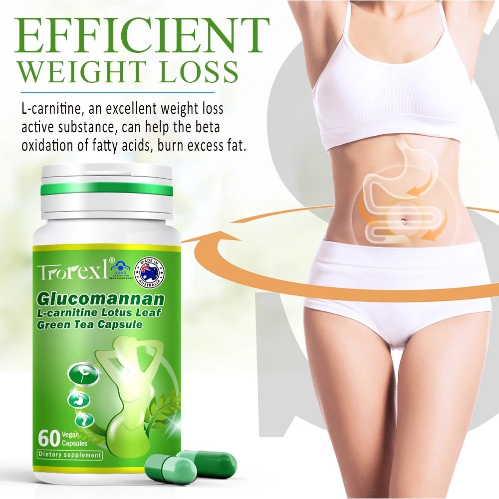 

Trorexl weight loss capsules L-carnitine Burn fat green tea Detox suppress appetite No side effects Regain slim figure