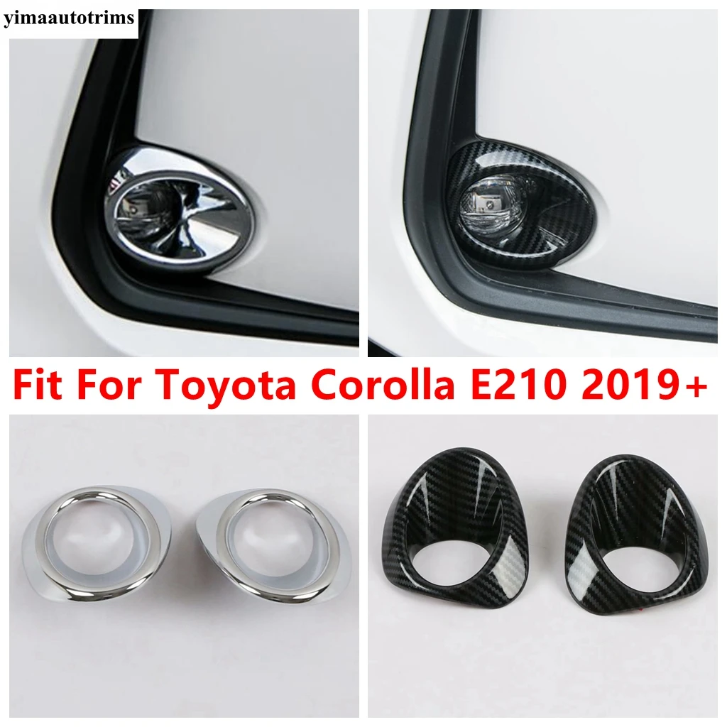 

Front Fog Light Lamp Ring Circle Stickers Cover Trim ABS Chrome / Carbon Fiber Accessories For Toyota Corolla E210 2019 - 2025