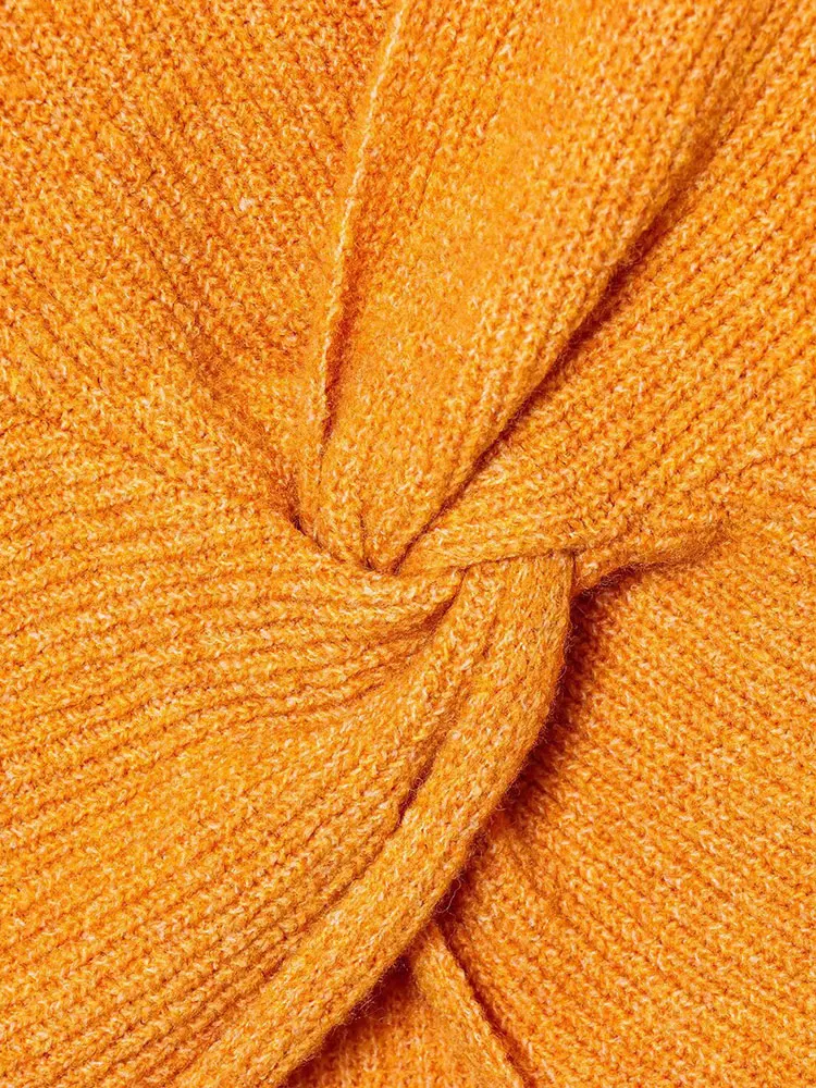 Nlzgmsj 2025 Herbst Kreuz Zurück Gestrickte Frauen Pullover Lange Ärmel Oansatz Pullover Weibliche Sexy Top Y2K