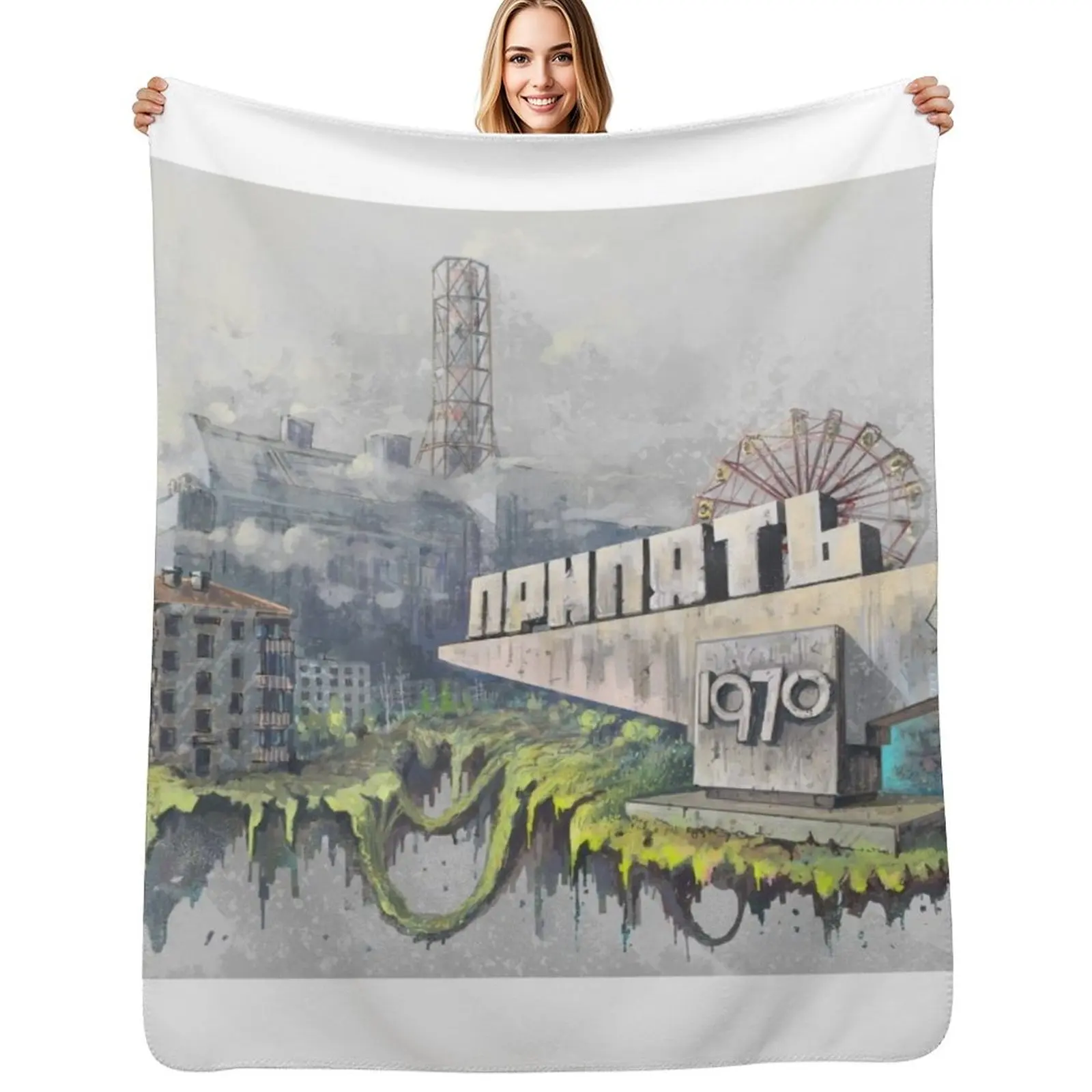 Chernobyl Throw Blanket Quilt Hair decorative Luxury Thicken valentine gift ideas Extra Large Throw Blankets