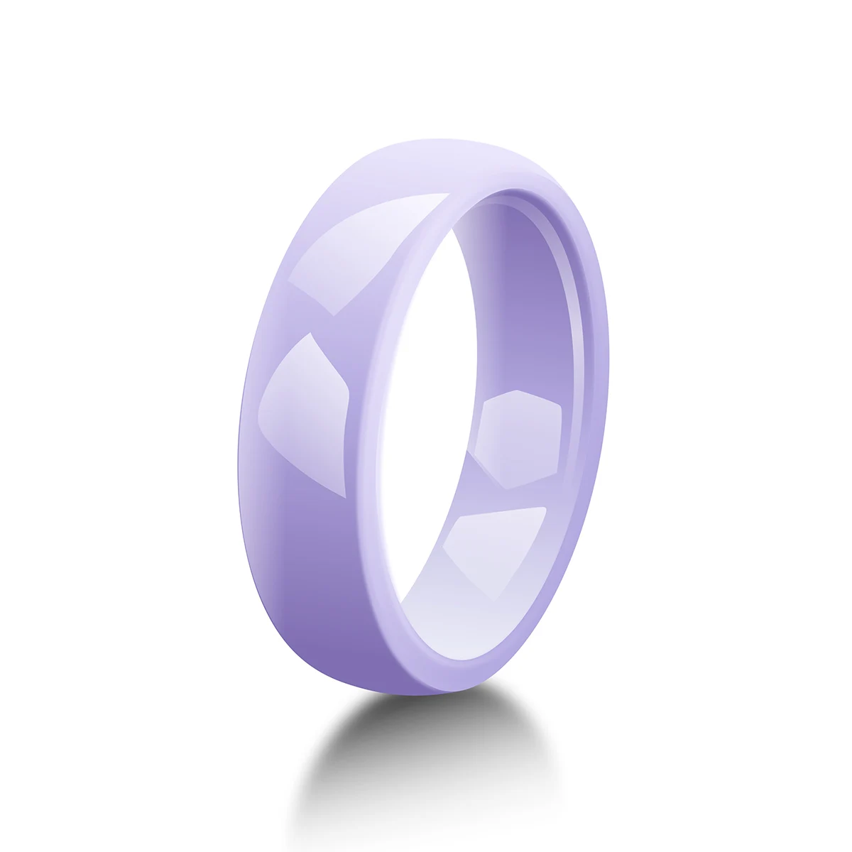 PINANNIE 6mm Ceramic Ring Unisex Women Men Plain Wedding Band Black White Green Blue Purple Glossy Promise Matching Ring