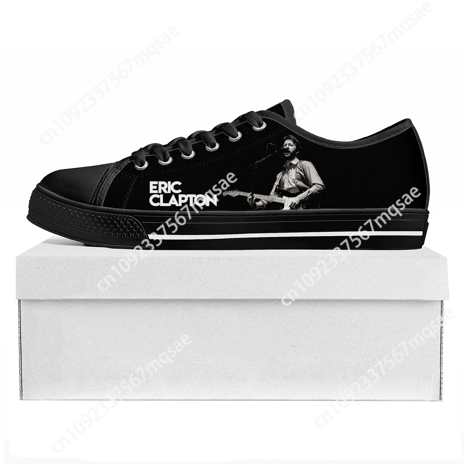 Eric Clapton rock musician guitar Low Top High Quality Sneakers Mens Womens Teenager Canvas Sneaker Couple Shoes Custom Shoe