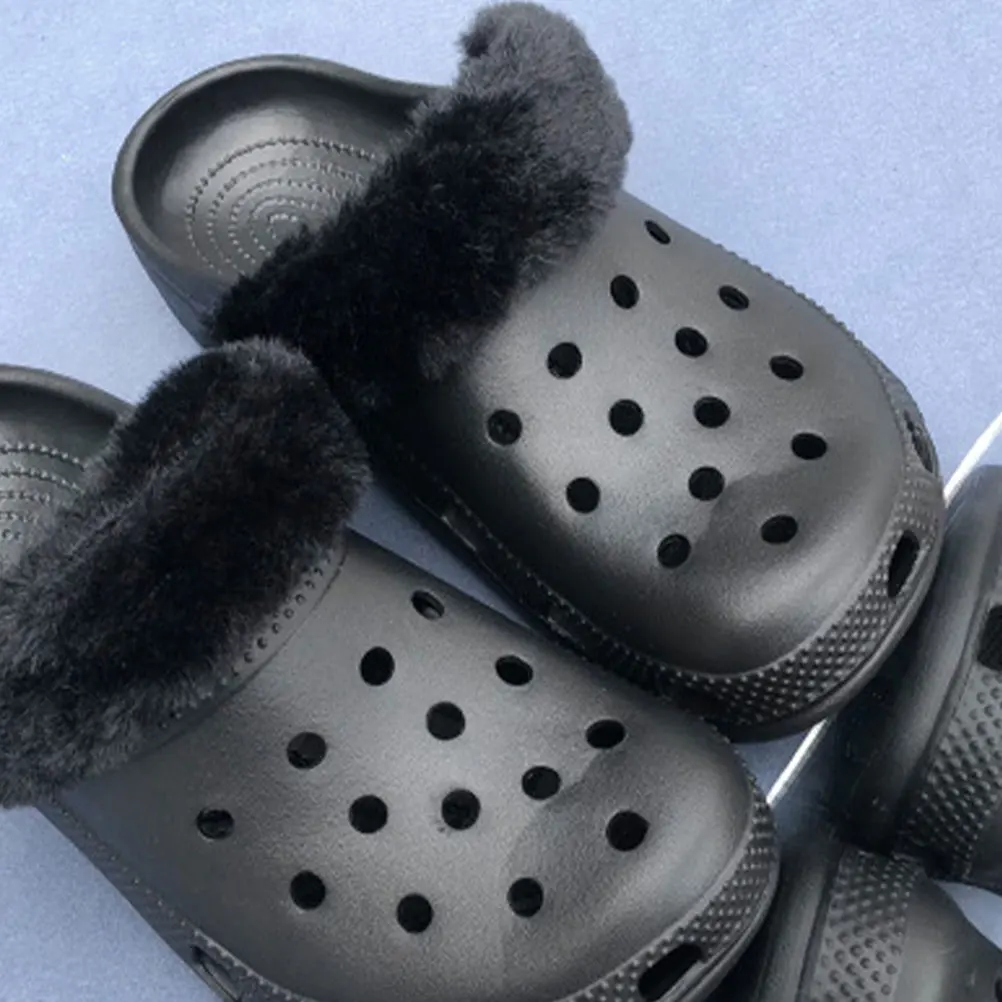 

Detachable Warm Decor for Slippers Heel Cover Shoelace Sandals Slipper Decor Soft Charm Women Shoes Winter