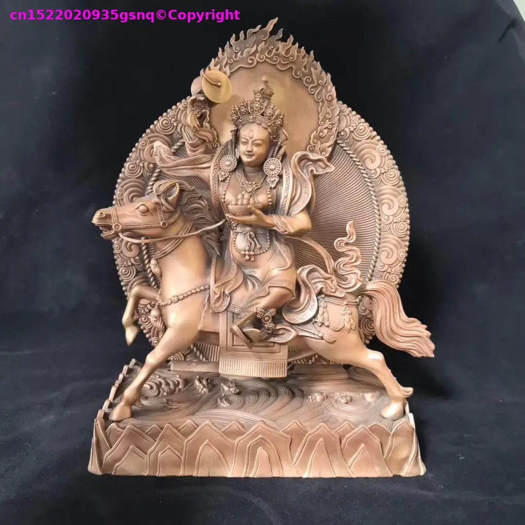 Copper figure of Buddha Achi Drolma Nepal tibet Ancestral Dharma Protector Buddhist sacrifices worship Vajravarahi Incarnation