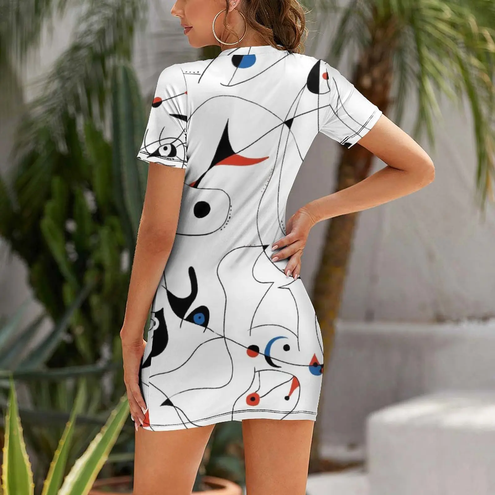 Joan Mirò #5 Short Sleeved Dress evening dress Beachwear Dress