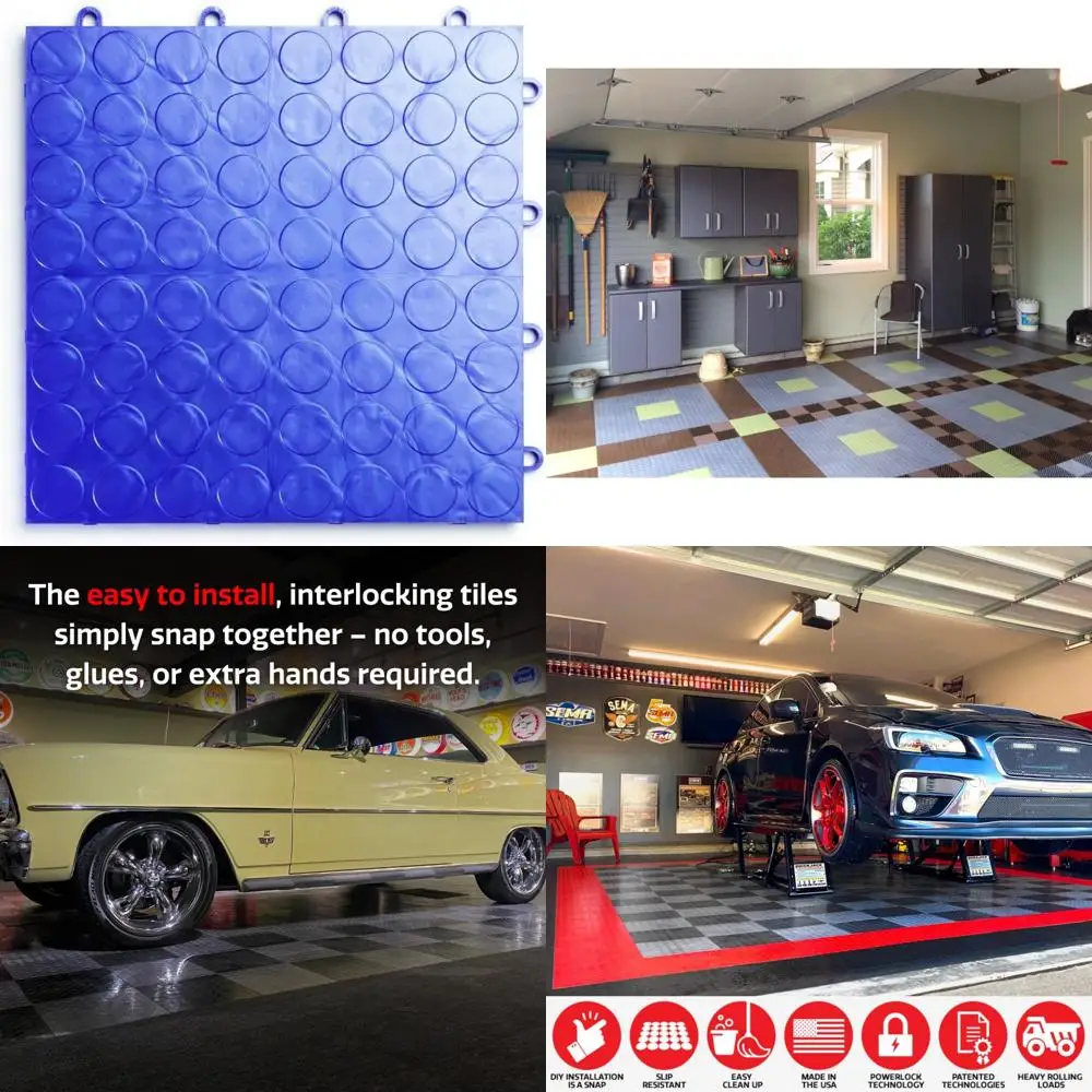 Azulejos de piso de garaje de copolímero antideslizantes modulares duraderos y resistentes para una fácil instalación y un uso duradero