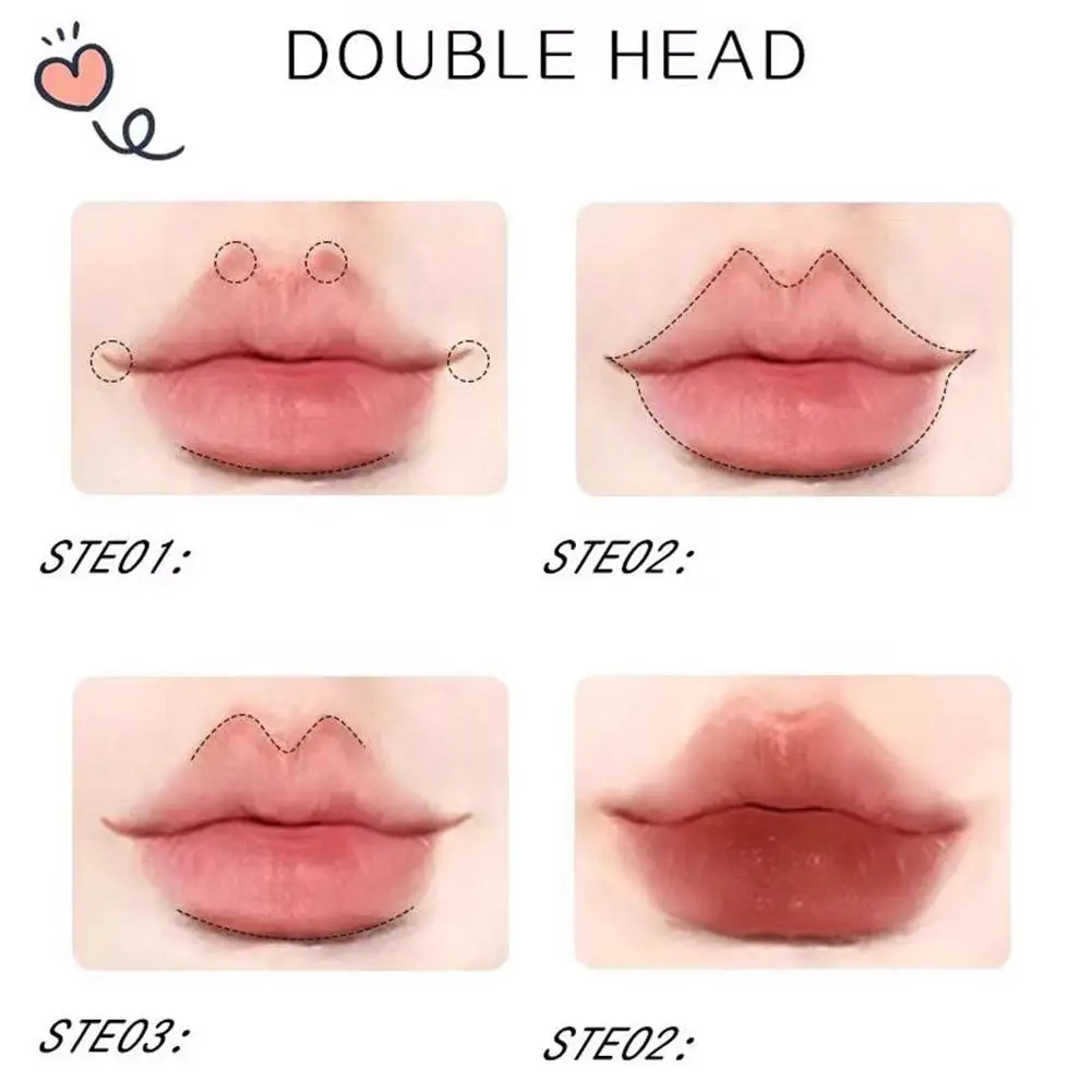 12 colori lucidalabbra a doppia testa rossetto impermeabile penna per labbra a lunga durata strumenti professionali per il trucco delle labbra per le donne Co Y3Q8