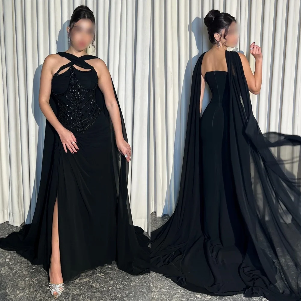 

Индивидуальные замысловатые блестящие шифоновые платья с бисером и блестками, плиссированные трапециевидные платья без бретелек, платья для особых случаев на заказ, высокое качество