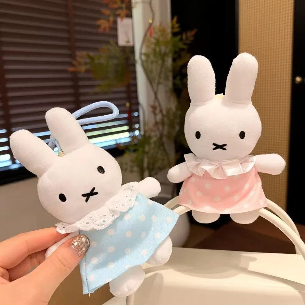 New Cute Miffy Plush Doll Cross-dressing Polka-dot Skirt Pendant Backpack Accessories Animation Peripheral Toys Gifts