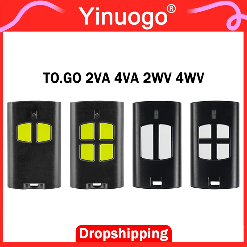 

Dropshipping / For TO.GO VA WV 2VA 4VA 2WV 4WV Garage Door Opener Gate Remote Control 433.92MHz Rolling Code Hand Transmitter