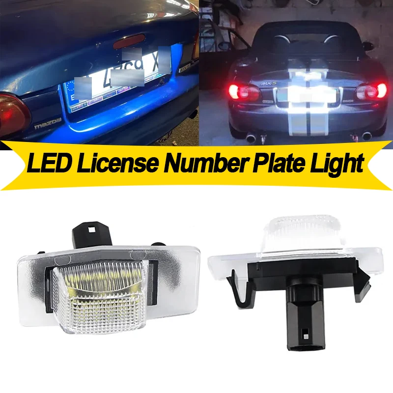 

2 шт. светодиодный светильник номерного знака для Mazda 323 Mazda MPV MK2 MX-5 NB Protege Tribute для Ford Escape Mercury Mariner