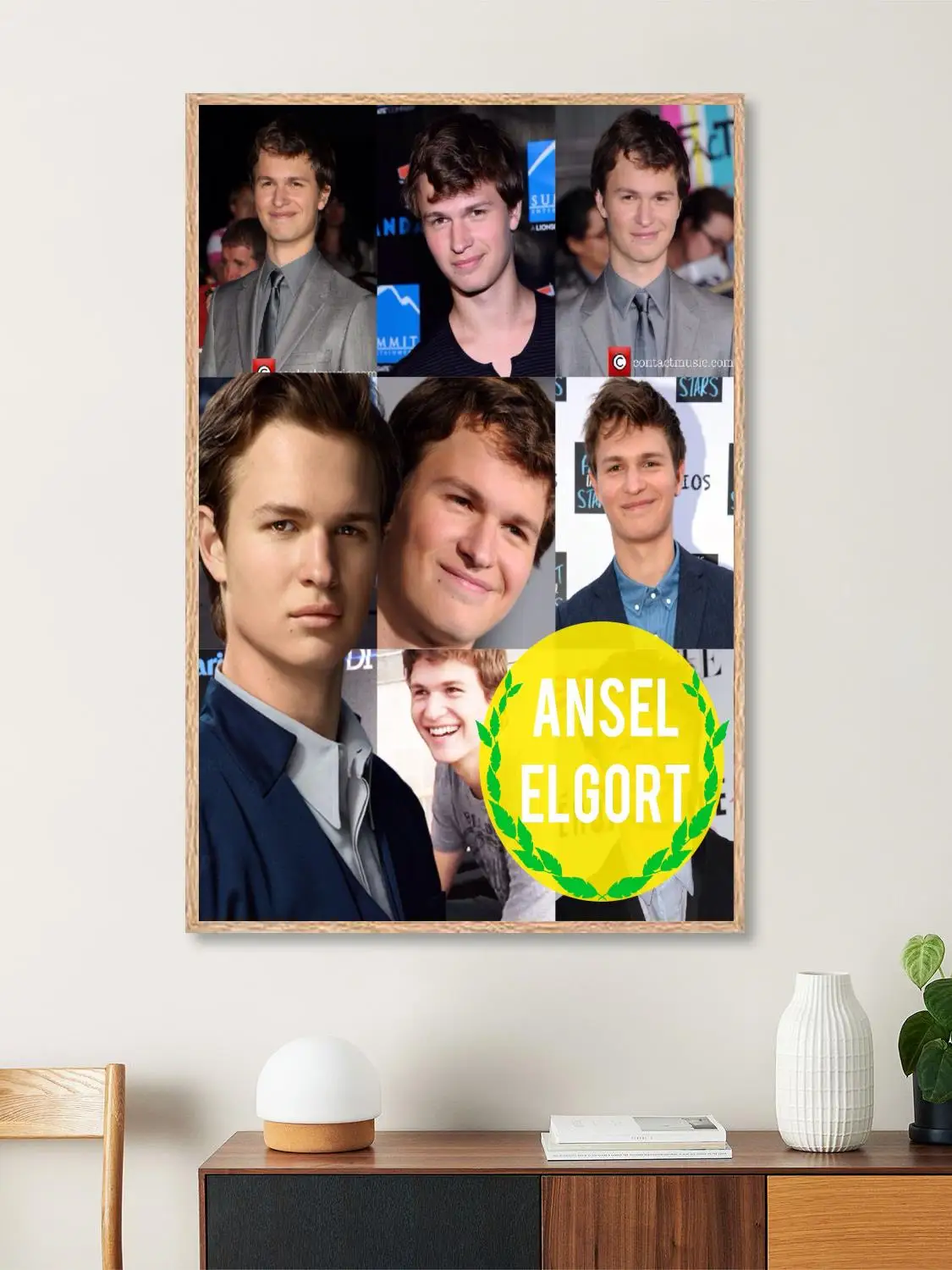 Ansel Elgort Poster su tela, Arte da parete, Stampa fotografica, Famiglia moderna, Arredamento camera da letto, Poster