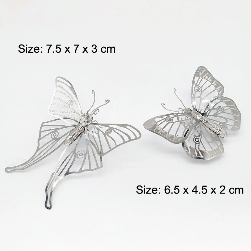 MIni 3D Metal Puzzle Assembly Insect Model New Dragonfly Ladybug Butterfly Carp Model DIY Jigsaw Blocks Educational Toys