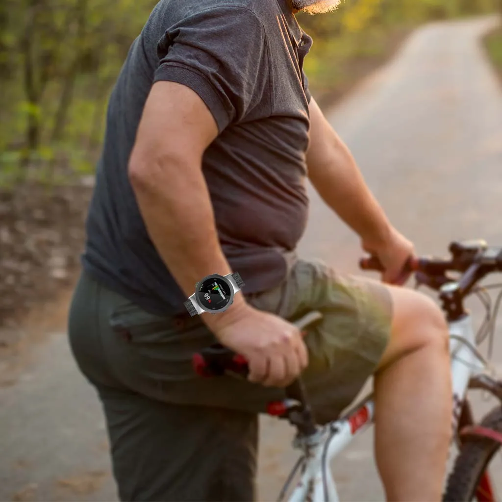 สายไนลอน 1 ชิ้นเหมาะสำหรับฟอร์รันเนอร์ 45 สร้อยข้อมือกันน้ำทนทานสำหรับนาฬิกาอัจฉริยะแฟชั่นสายรัดข้อมือกีฬา