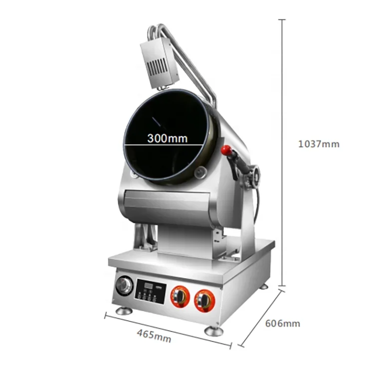 Robot de cocina de Gas completamente automático equipado con restaurante, cocina multifunción, máquina de cocina para freír