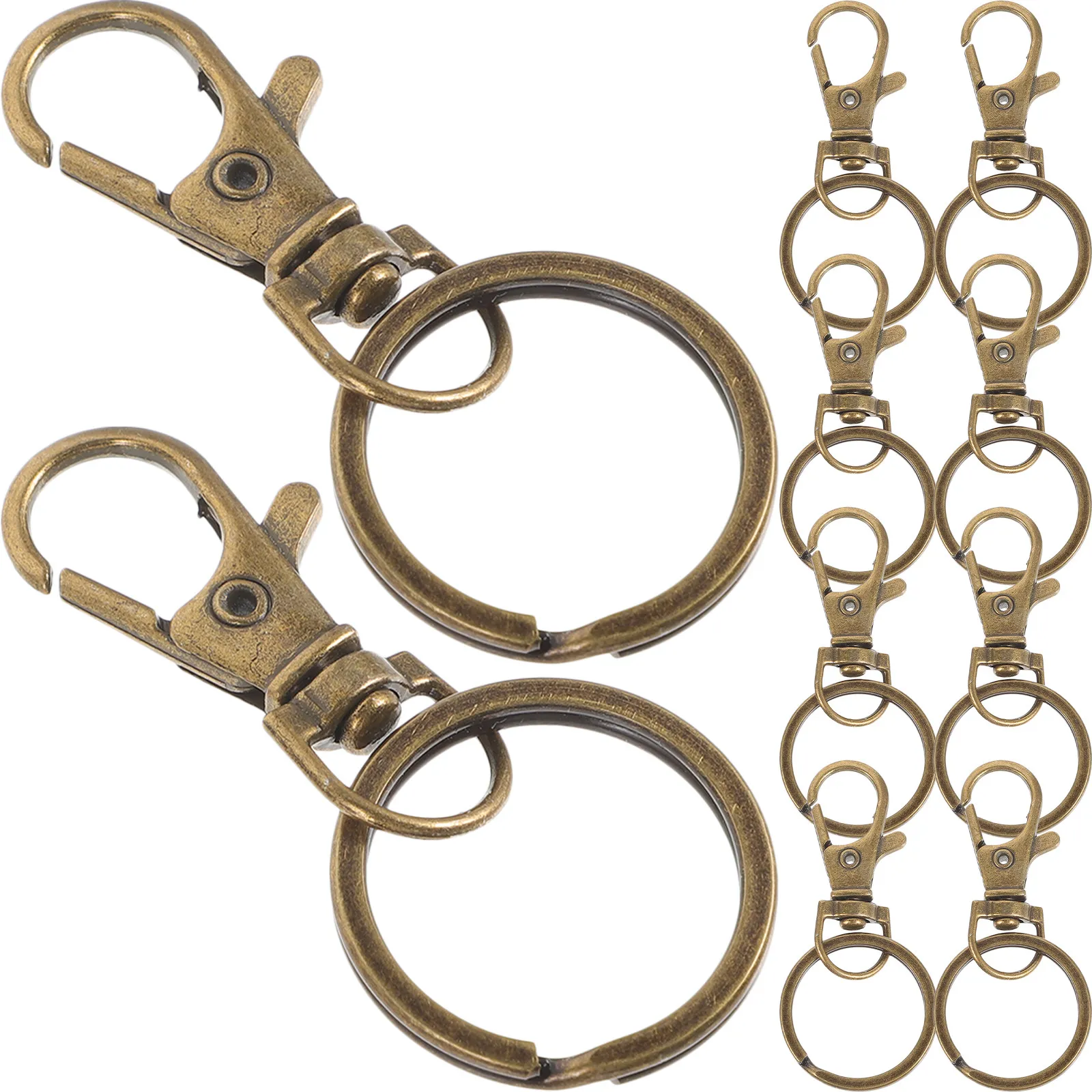 60Pcs Dog Collar Buckle Key Rings Zinc Alloy Snap Gate Clasp for Keys Tags DIY Crafts Car Home Pet Accessories Creative Metal