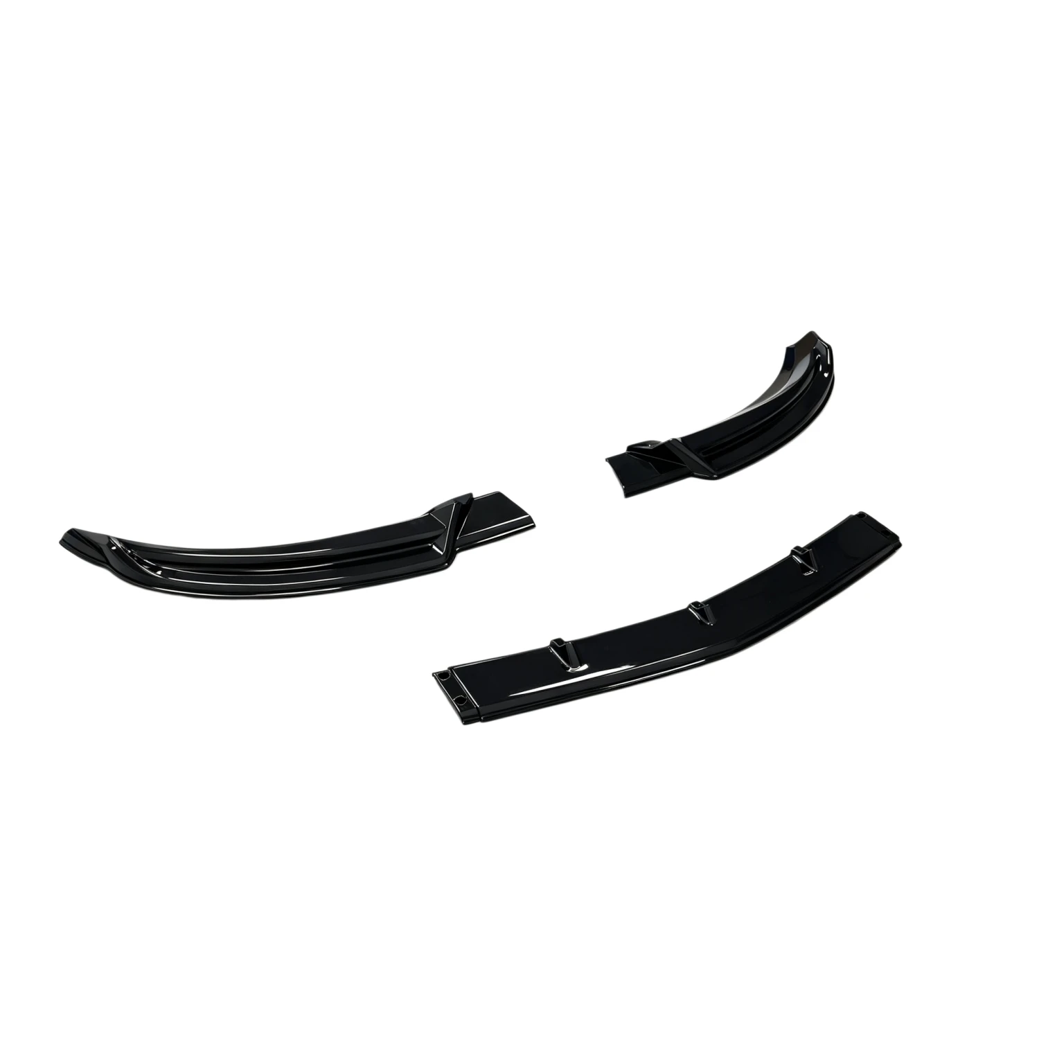 For Mercedes-Benz C Class W204 S204 C200 C220 C250 AMG Line 2007-2011 Pre-Facelift Car Front Bumper Lip Splitter Spoiler Bodykit view 6