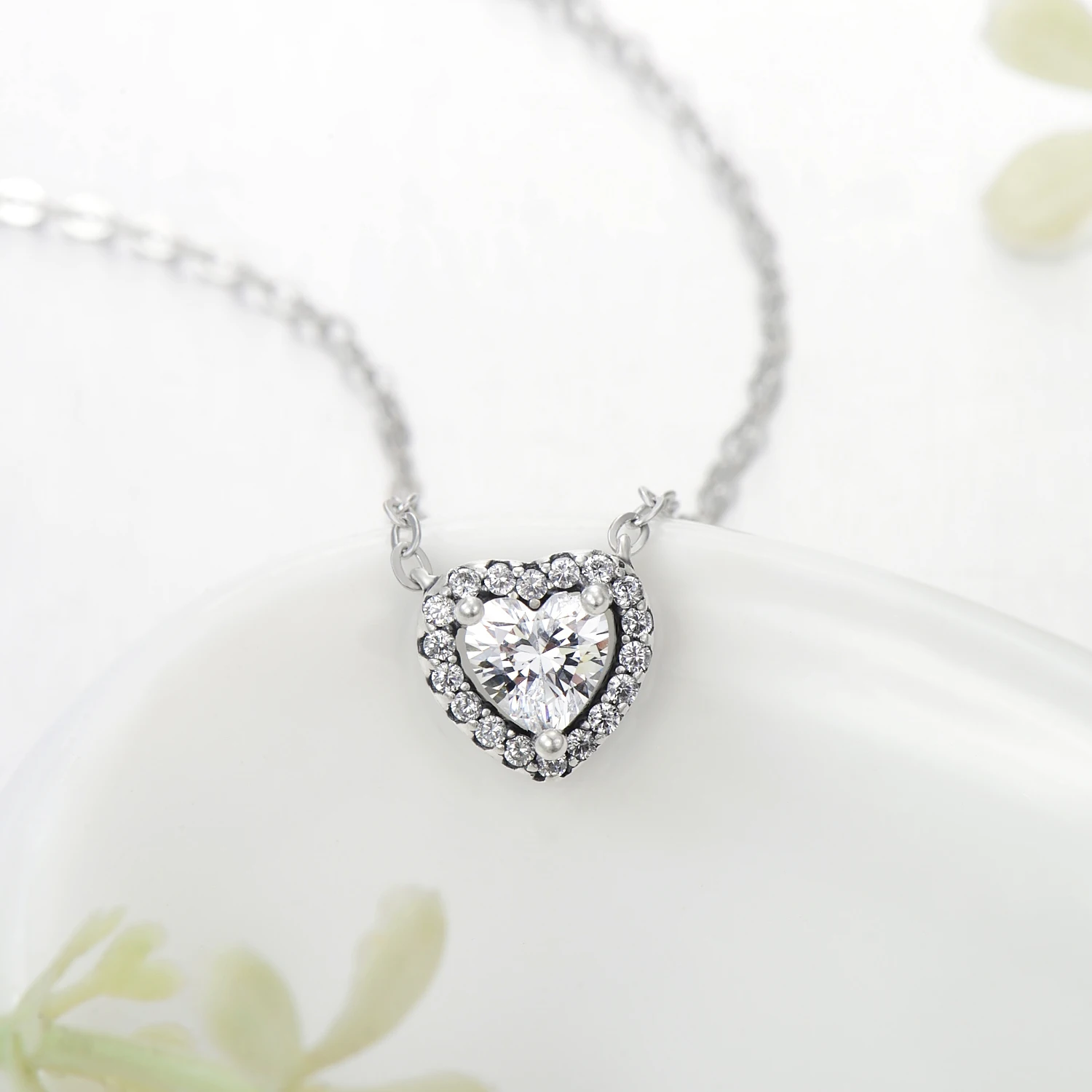 Modian 925 Sterling Silver Heart Fashion Sets For Women Charm Earrings Luksusowe naszyjniki ślubne Biżuteria zaręczynowa — zdjęcie 6