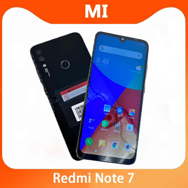 [Clearance Price]Xiaomi Redmi Note 7 Smartphone 6G 64G Snapdragon 660AIE Android Mobile Phone 48.0MP+5.0MP Rear Camera Cellphone