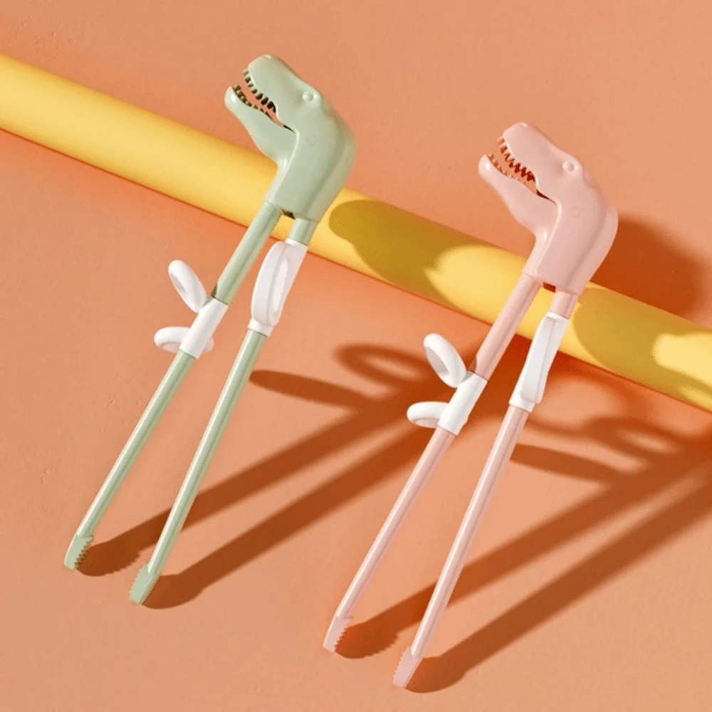 Non-Slip Grip Learning Practice Chopsticks Stage Training Auto-rebound Dinosaur Training Chopsticks Beginner Friendly