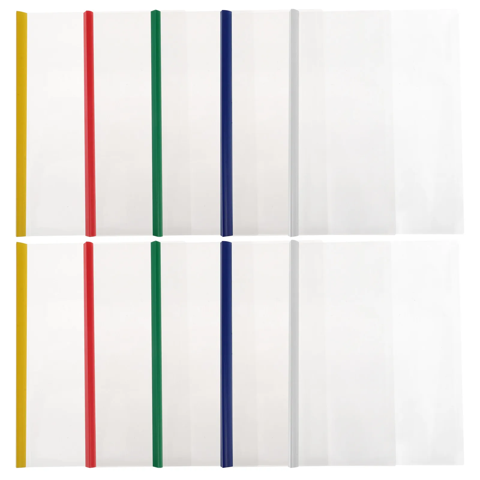 

10Pcs Plastic Slide Rod File Folder A4 Clear Document Organizer Binder for Office School Home Use Portable Large Capacity Report