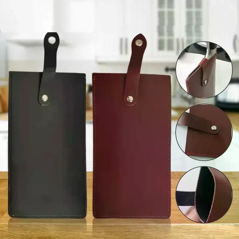 [MA]Chef Knifves Sheath Leather Chopper Cleaver Butcher Blade Guard Case Chef Knife Leather Covers Storage Bag[MA]