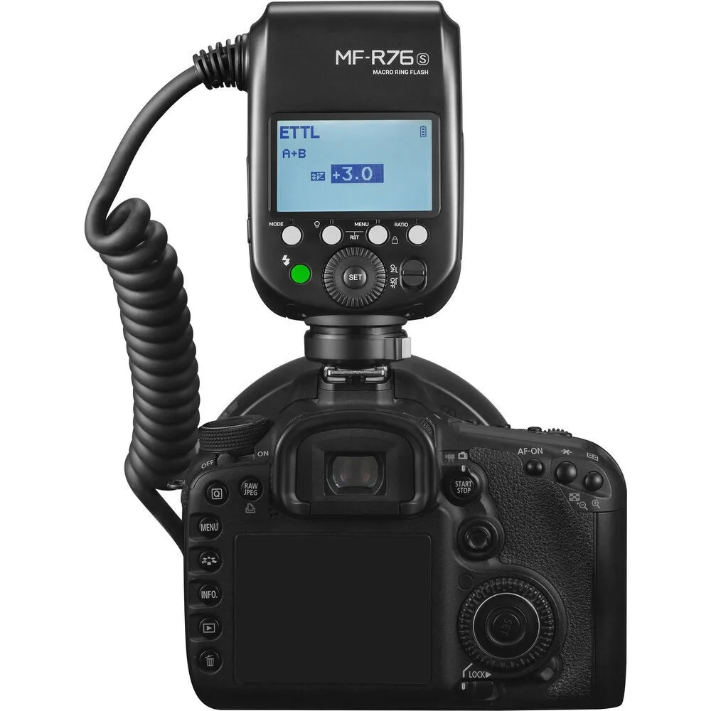Godox MF-R76S+ Dental Macro Ring Flash for Sony|Equipped with 2.4 GHz wireless transmission