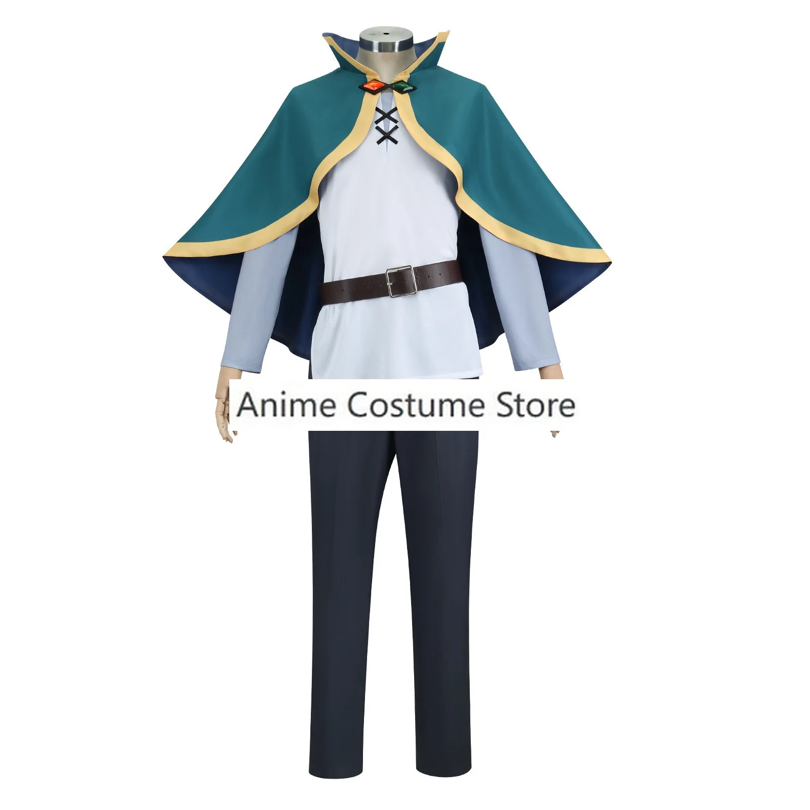 Satou Kazuma Cosplay Kostuum Anime Kono Subarashi Sekai Ni Shukufuku Wo Kostuum Pruik Mannen Jongens Halloween Feest Conventie Outfit