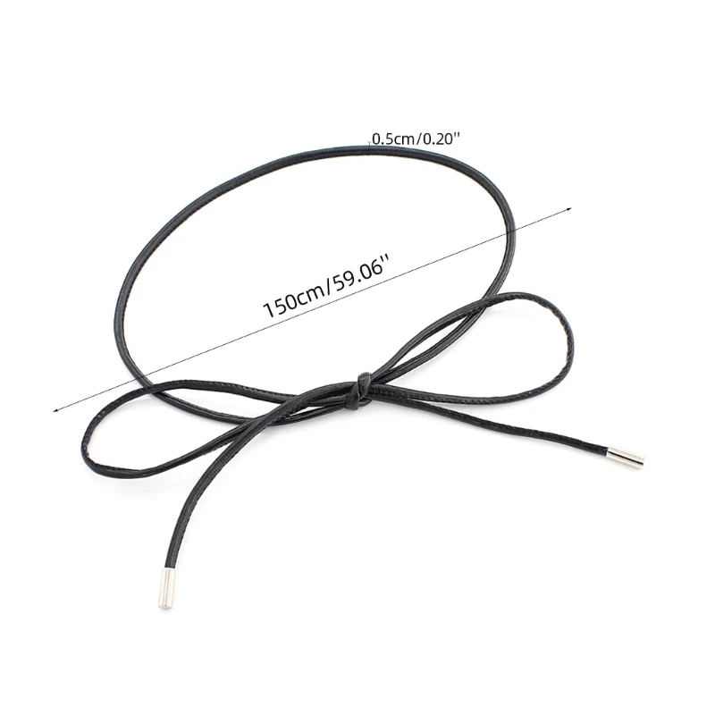 Women Knotted Waist Chain Slimming Waist Rope Adjustable Length Waist Belt Women Dress Shirt PU Leather Waist Belt image 6