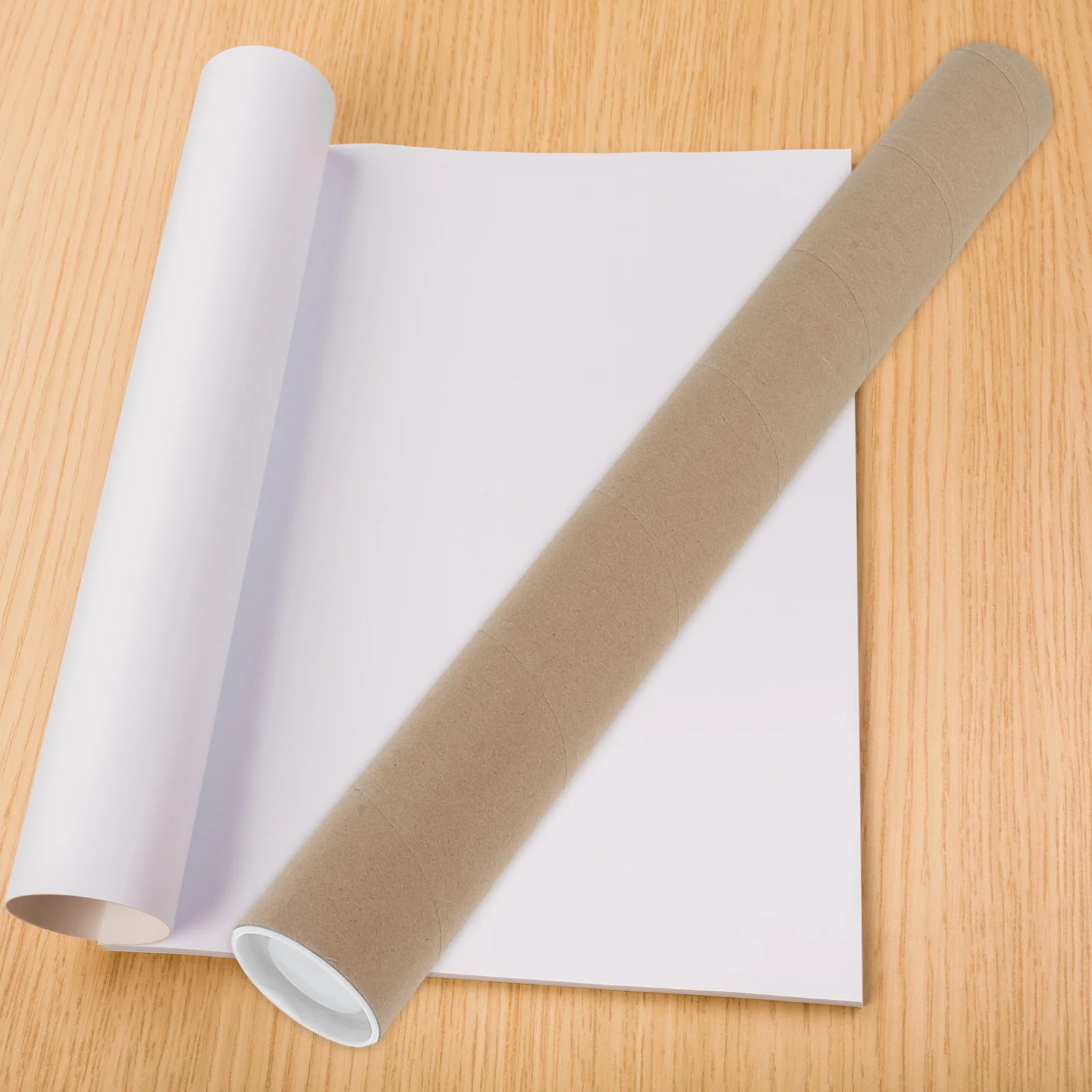 Kraft Paper Mailing Tubes Large Packing Boxes Round Design Durable HighStrength Poster Shipping Tubes Caps Storage Box