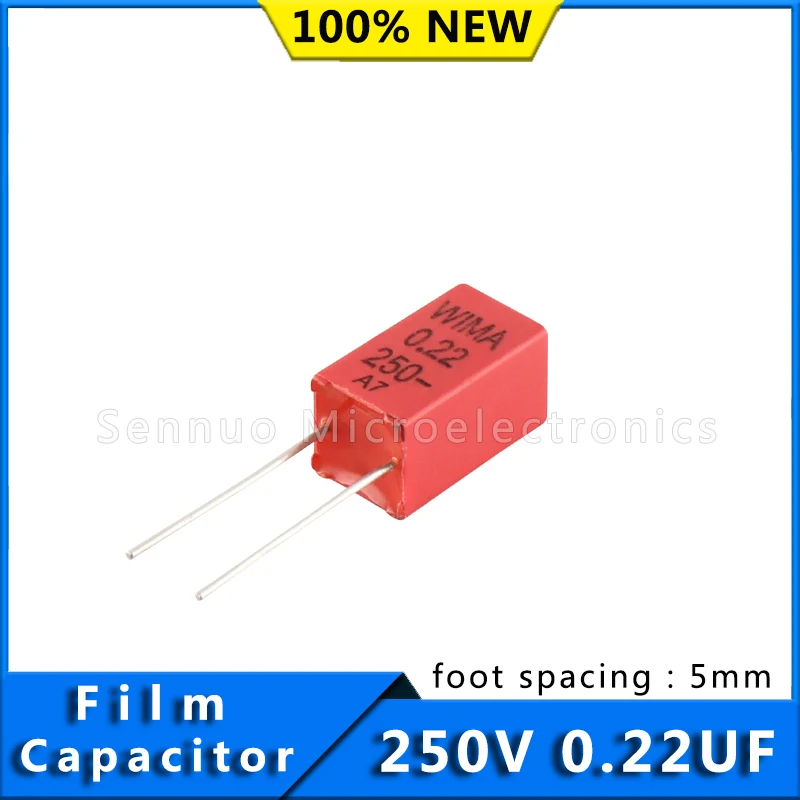 5/10 قطعة جديد الألمانية WIMA فيلم مكثف MKP2 250V 0.22 فائق التوهج 224 الملعب 5 مللي متر الصوت إنفينيتي مكثف MKP2F 032201 ك00 كف00